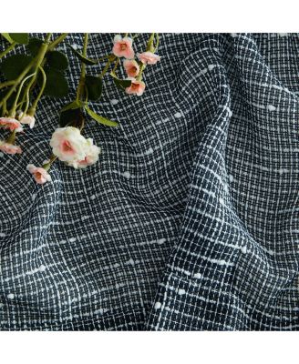 Emily Faux Linen Semi Sheer Light Filtering Transparent Grommet Lightweight Window Curtains Drapery Panels, 2 Panels