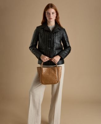 Women's Quilted Leather Blazer