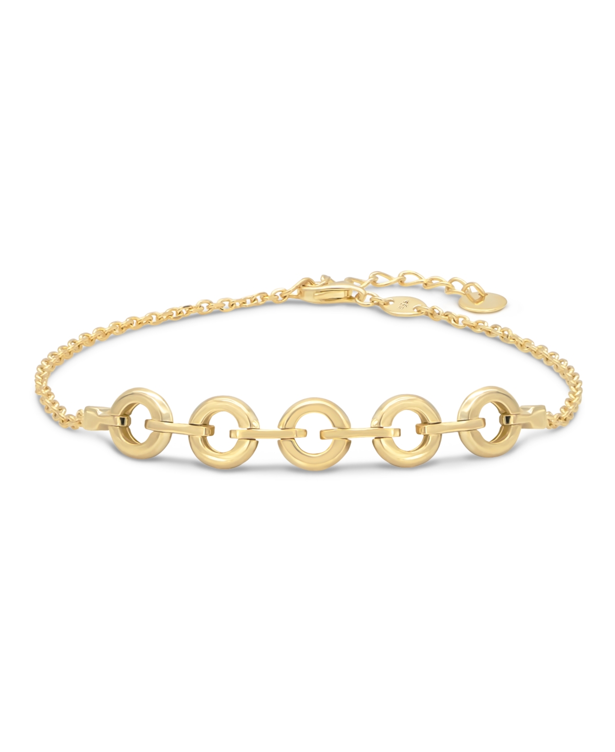 Devata Cable Link Chain Bracelet in 14K Gold, 6.5 in adj to 7.5 in, approx. 3.5 grams - Gold