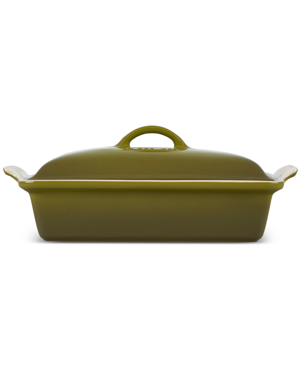 LE CREUSET HERITAGE STONEWARE 12" X 9" COVERED RECTANGULAR BAKING DISH 