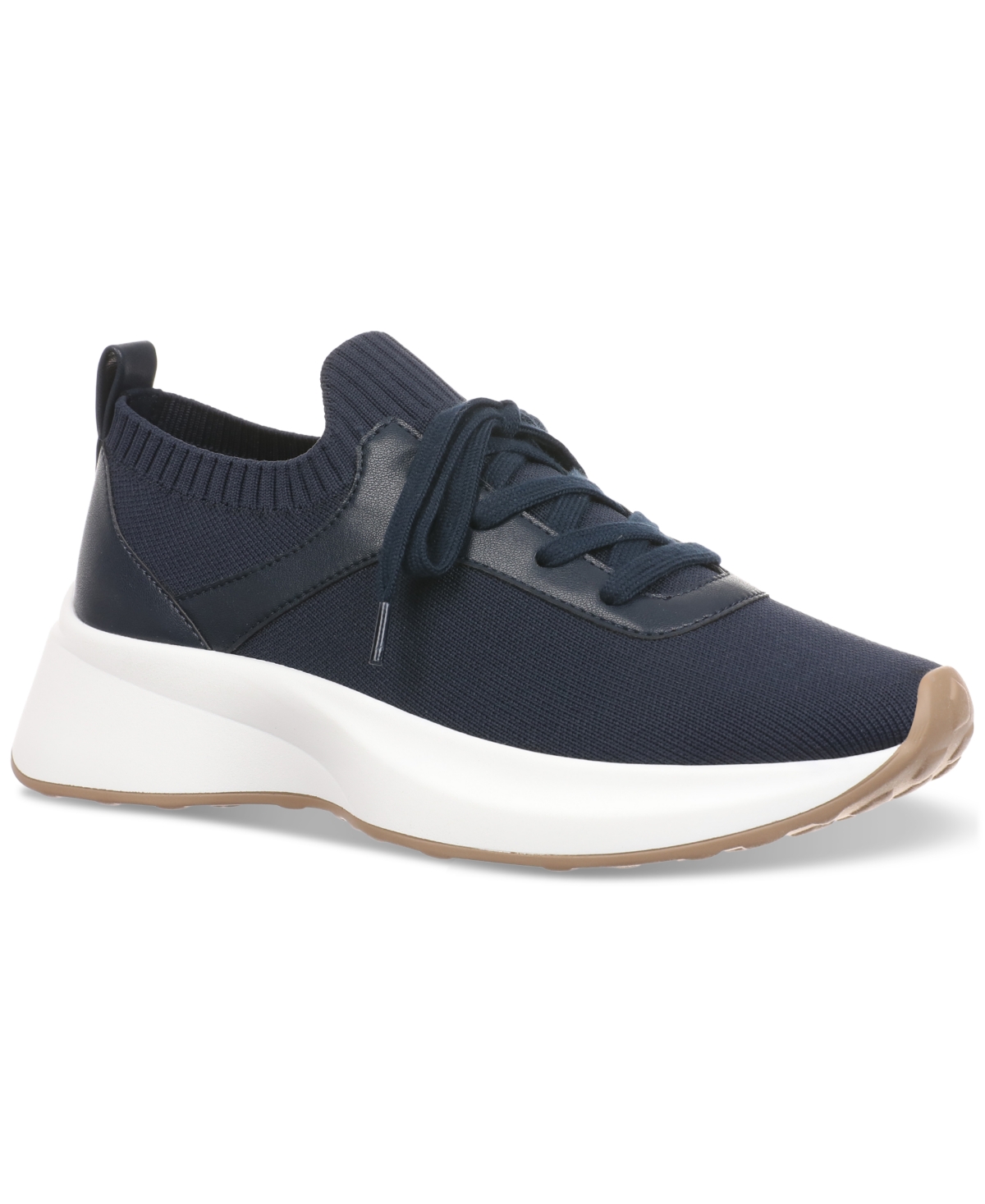 Giani Bernini Flora Womens Ribbed Trim Man Made Other Sports Shoes In Navy Knit