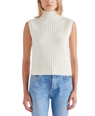Steve Madden - Women's Serin Mock-Neck Sleeveless Sweater