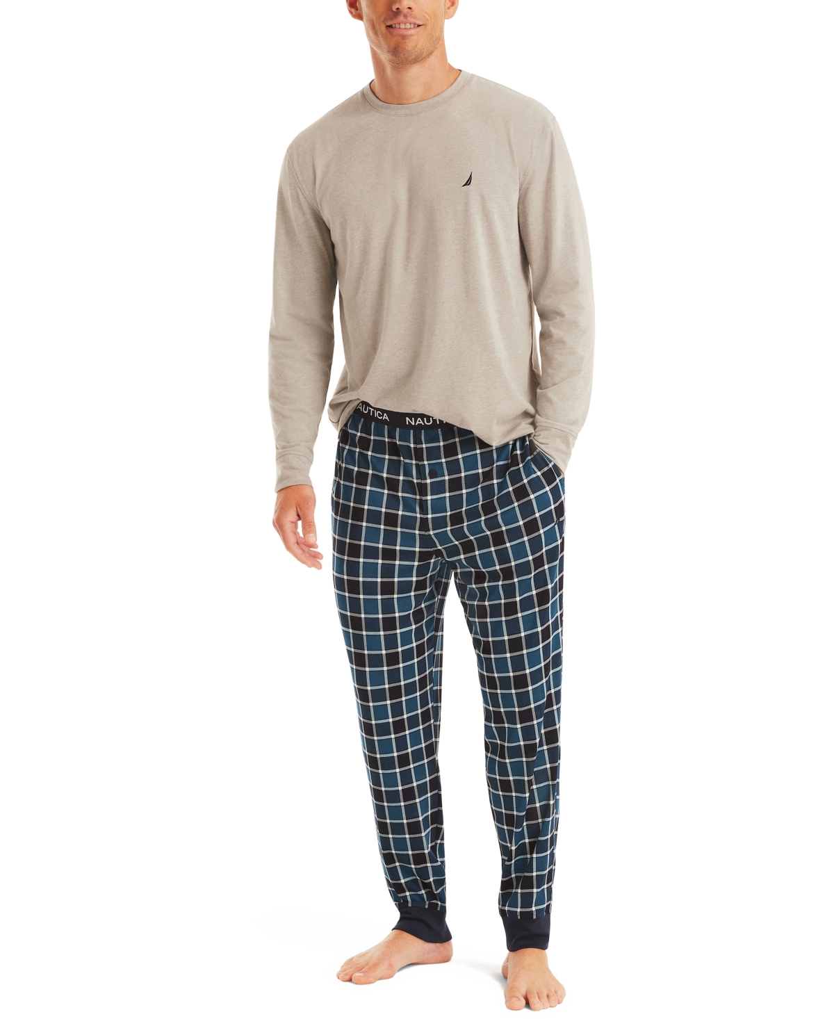 Nautica Men's Pajama Long-Sleeve T-Shirt