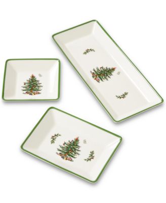 Christmas Tree Traditional 3 Piece Nesting Tray