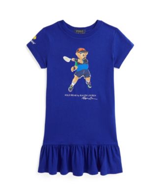 polo bear cotton jersey tee dress Ralph Lauren Toddler and Little Girls US Open Polo Sizeguide: womens-dresses