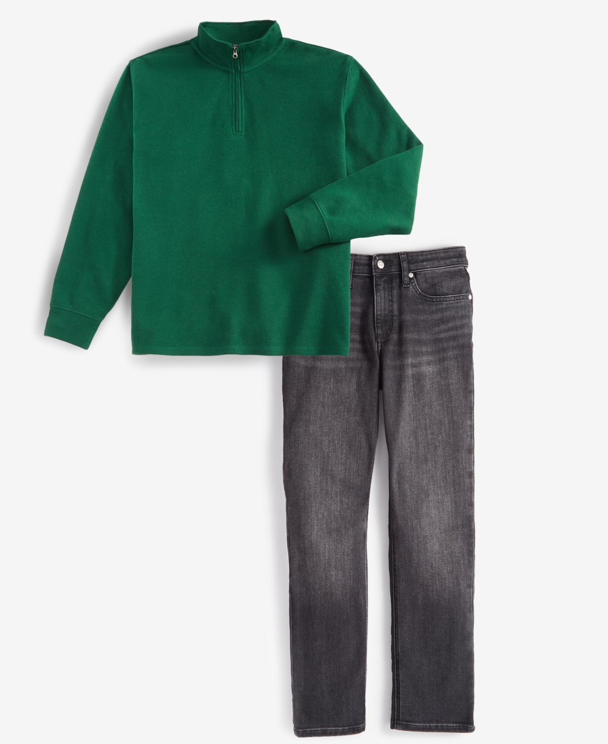 Epic Threads Little And Big Boys Quarter Zip Sweatshirt In Blue