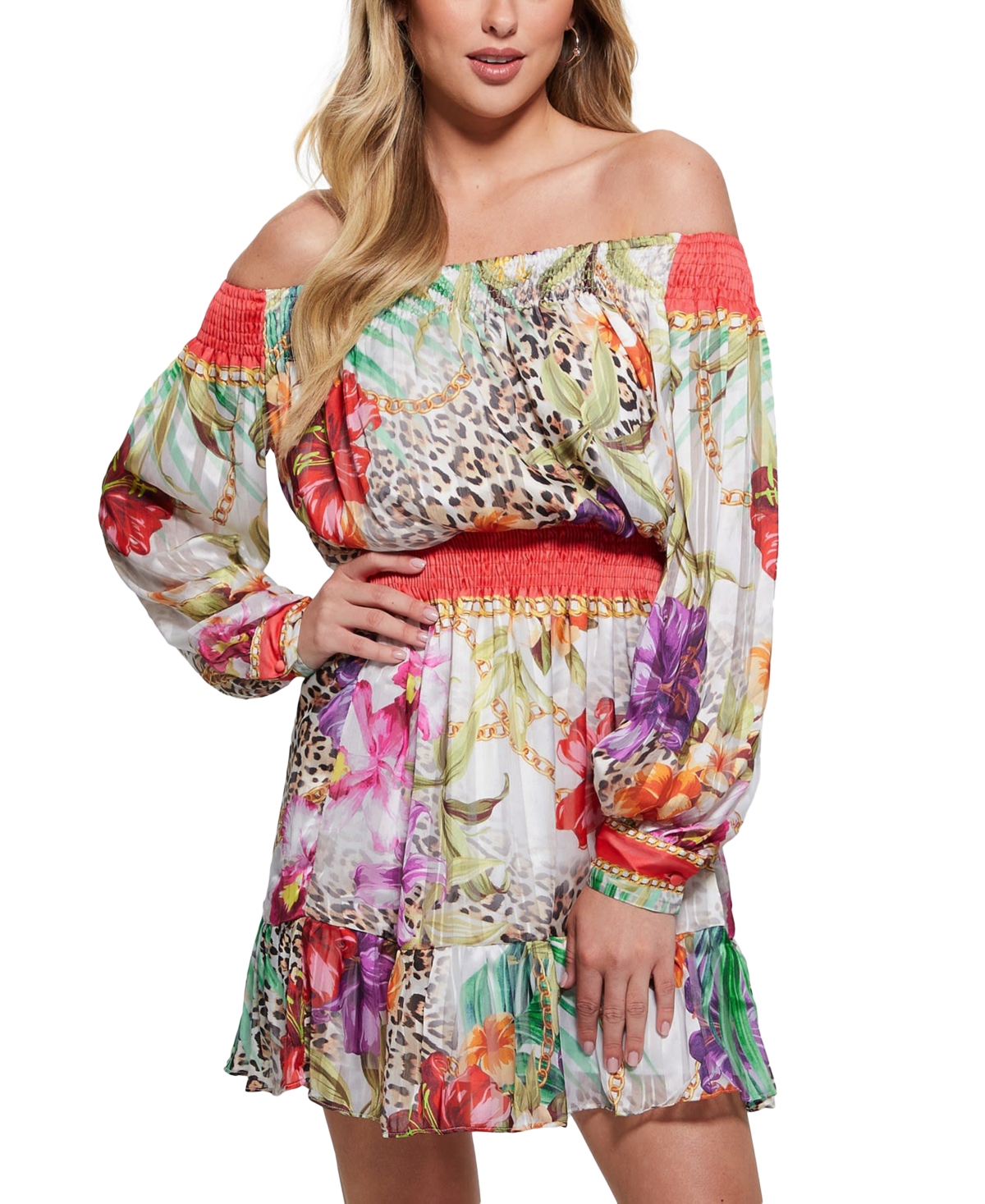 Guess Women's Charlotte Off-The-Shoulder Dress