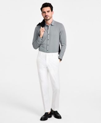 Michael Kors - Men's Classic-Fit Cotton-Blend Dress Pants