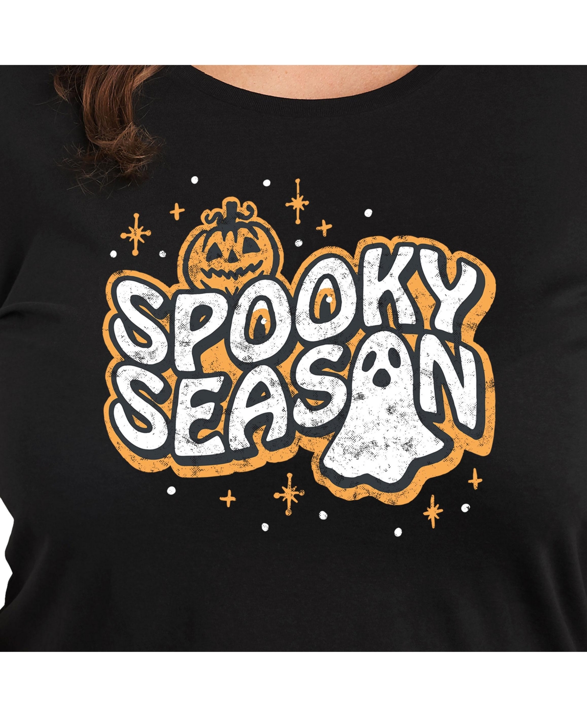 Hybrid Apparel Spooky Season Plus Size Graphic Tee In Black