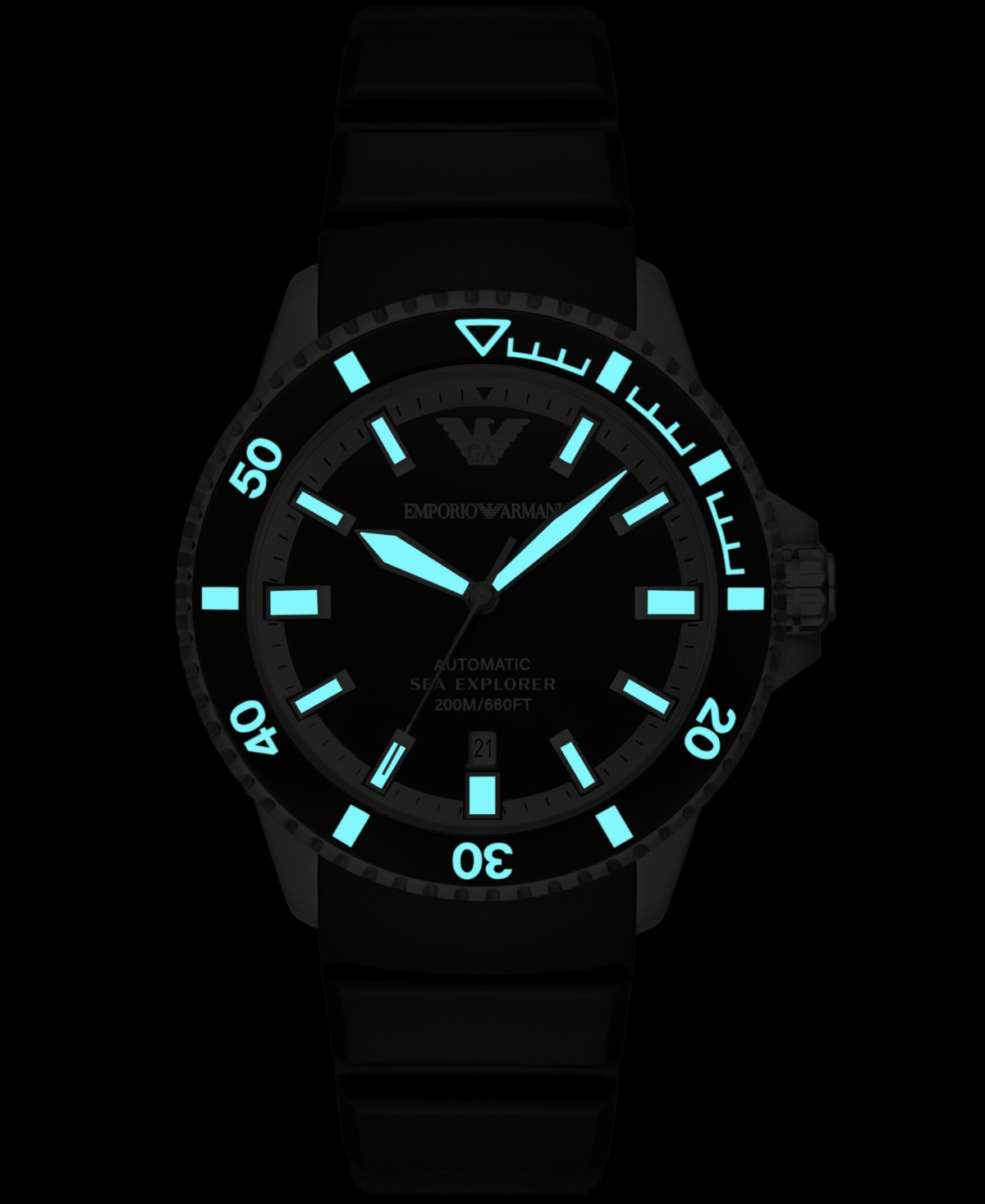 Emporio Armani Rubber Strap Watches In No Color
