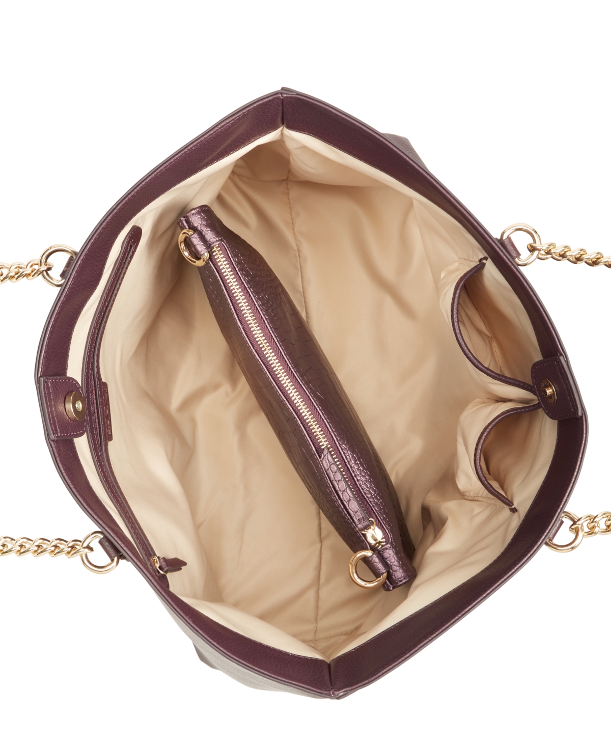 Inc International Concepts Zoiey 2-in-1 Extra-large Tote, Created For Macy's In Magenta,mg Croc