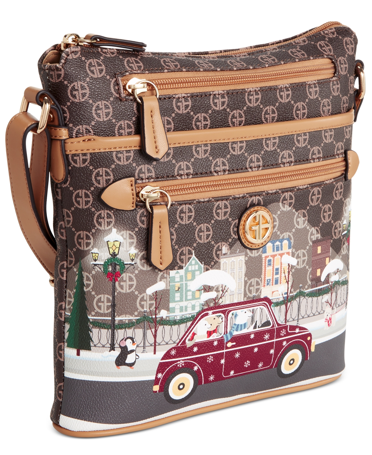 Giani Bernini Holiday Bears North South Crossbody, Created for Macy's
