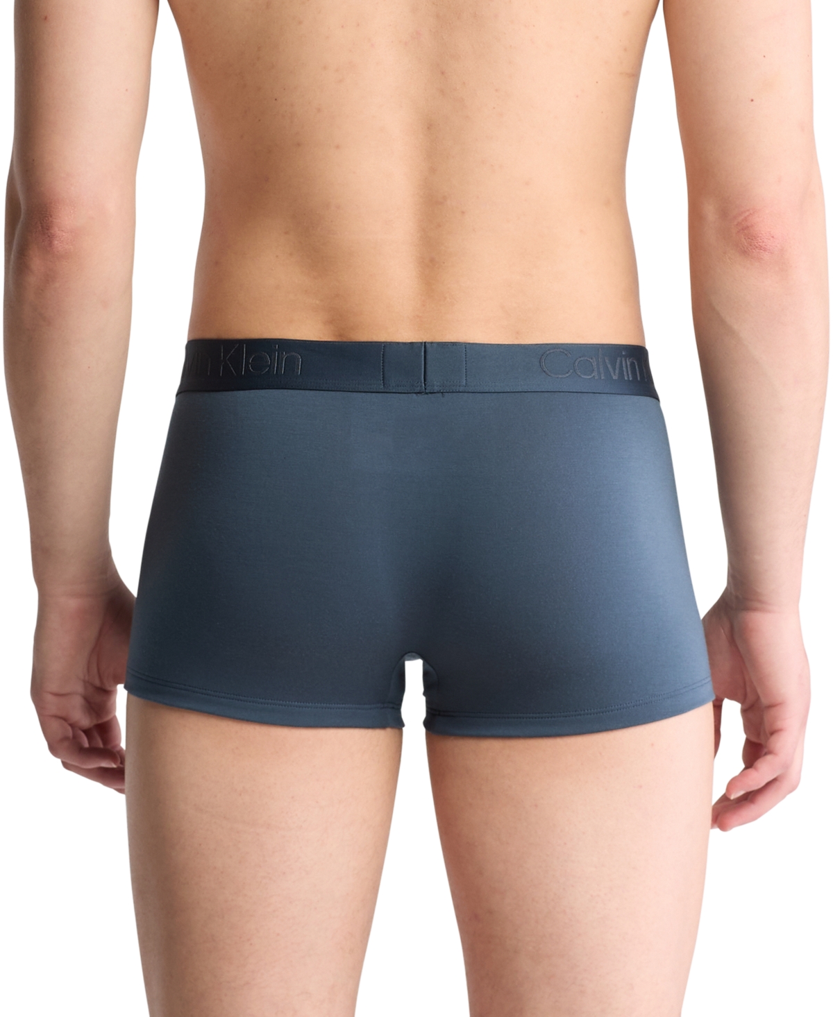 Calvin Klein Men's 3-PkMicrofiber Low Rise Trunk Underwear - Black, Blue, White