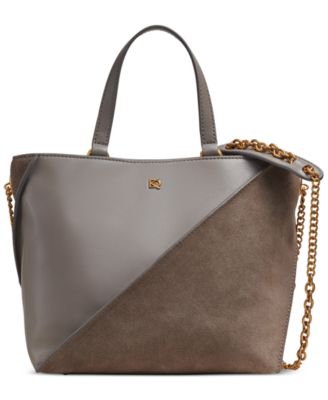 Setauket Leather & Suede Convertible Crossbody with Chain Strap