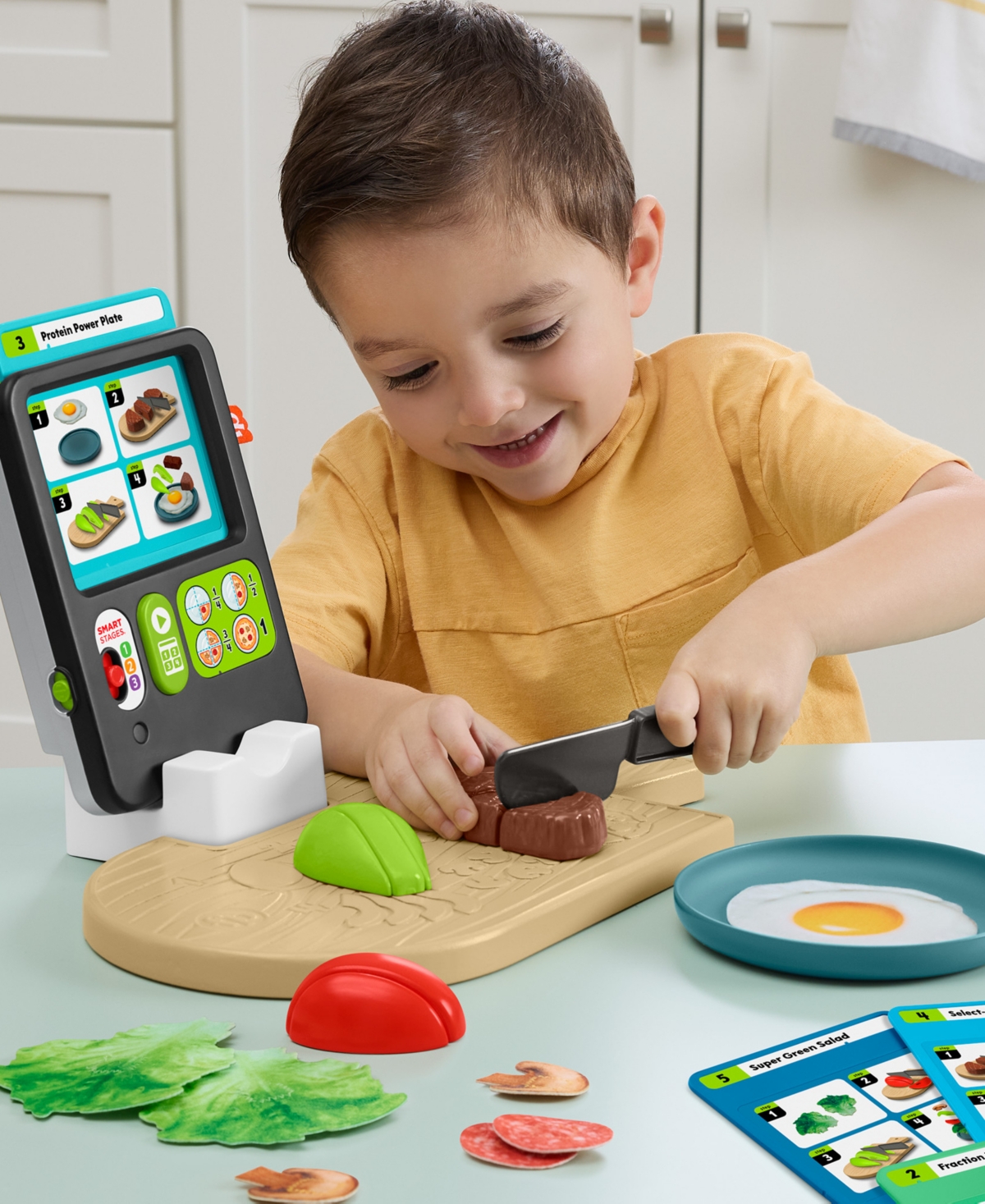 FISHER PRICE FISHER-PRICE LAUGH LEARN 123 FOLLOW THE RECIPE MEAL KIT PRESCHOOL PRETEND PLAYSET, 30 PIECES 