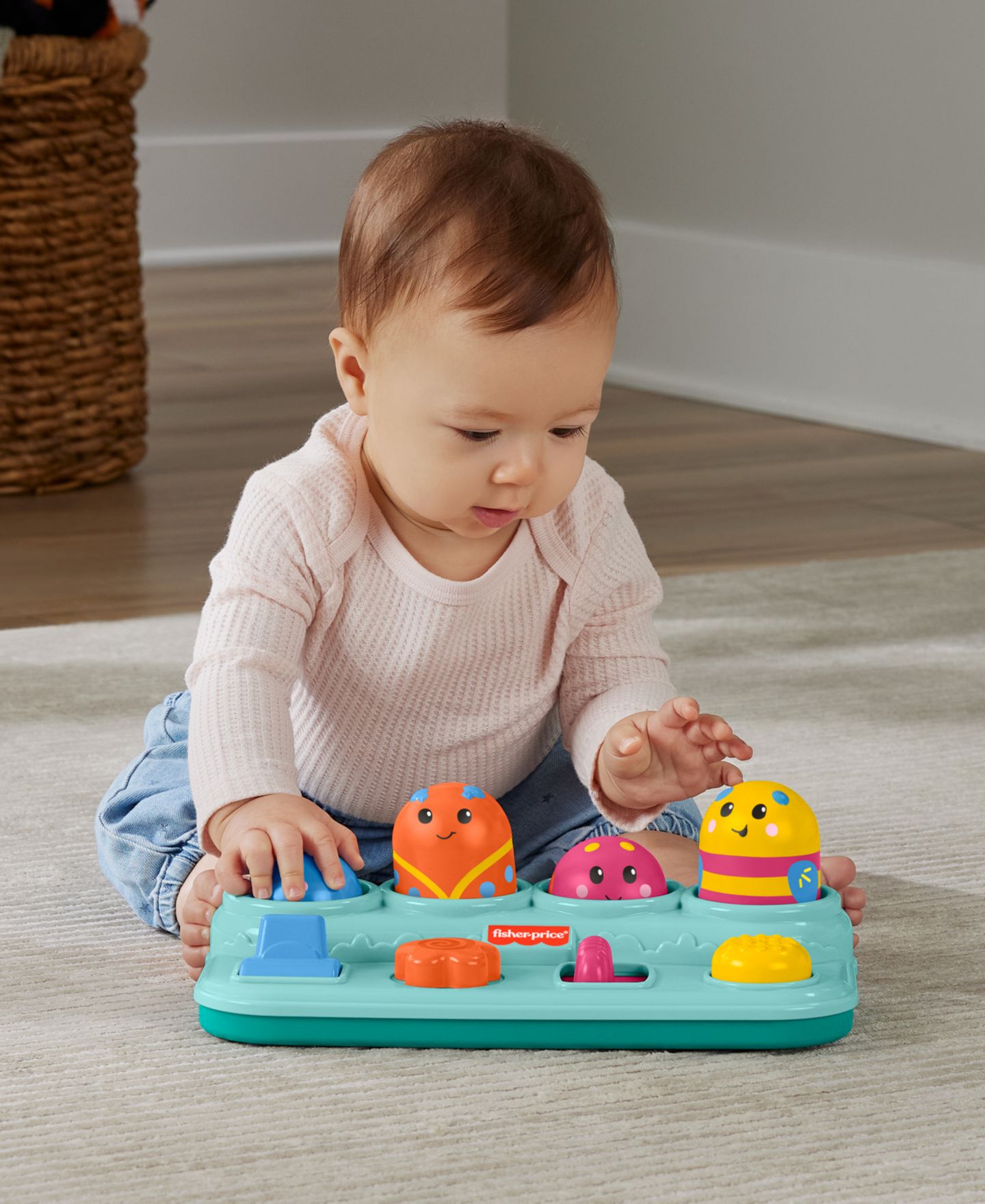 Детская игрушка Fisher Price Fisher-Price Boppin’ Activity Bugs Fine Motor Pop-Up Toy for Babies 9 Months Older — фото 2