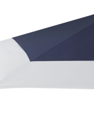 9ft 2-Tone Solar LED Patio Umbrella, 12 LEDs, Auto-Tilt, Crank, UV Protection