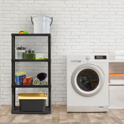 4 Shelf Fixed Height Solid Light Duty Home Storage Unit