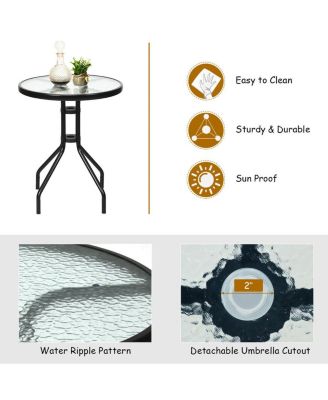 Patio Dining Set with Patio Folding Chairs and Table