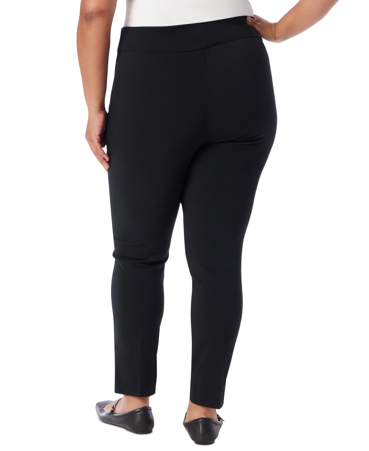 Gloria Vanderbilt Plus Solid Pull-On Trousers
