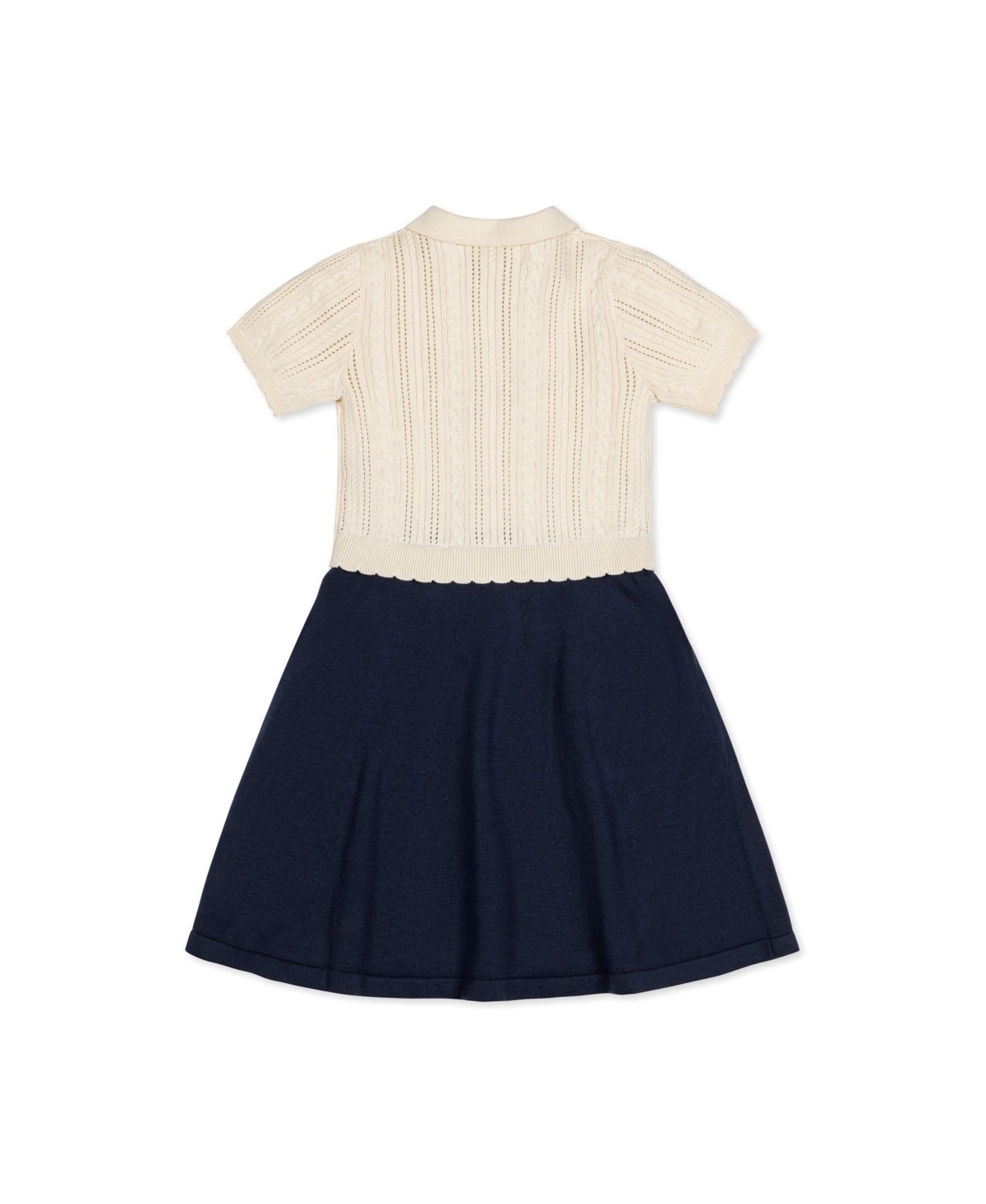 Hope & Henry Baby Girls Organic Short Sleeve French Schoolgirl Sweater Dress