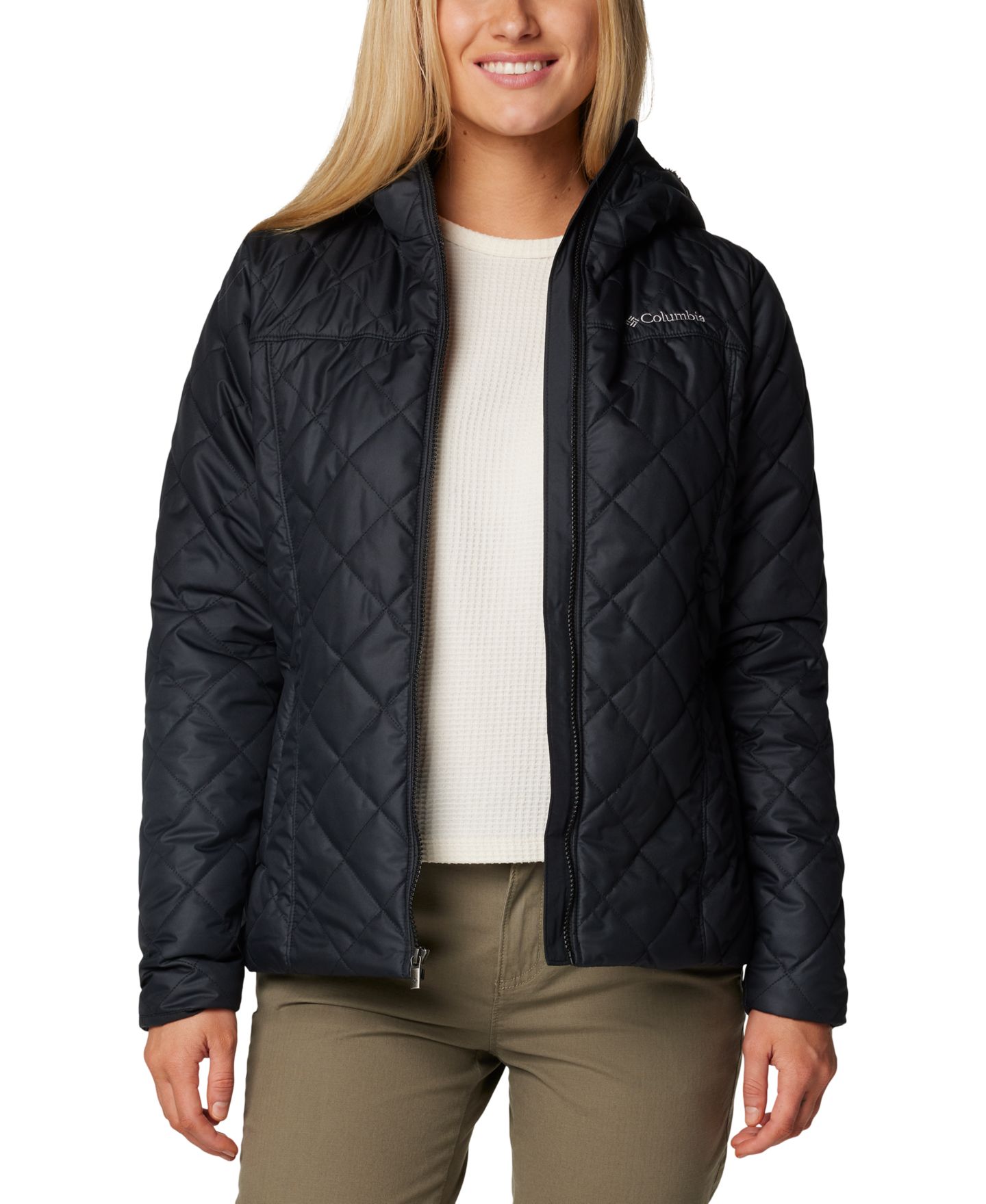 Женская куртка Columbia Copper Crest II Quilted Hooded, цвет: Чёрный — фото 10