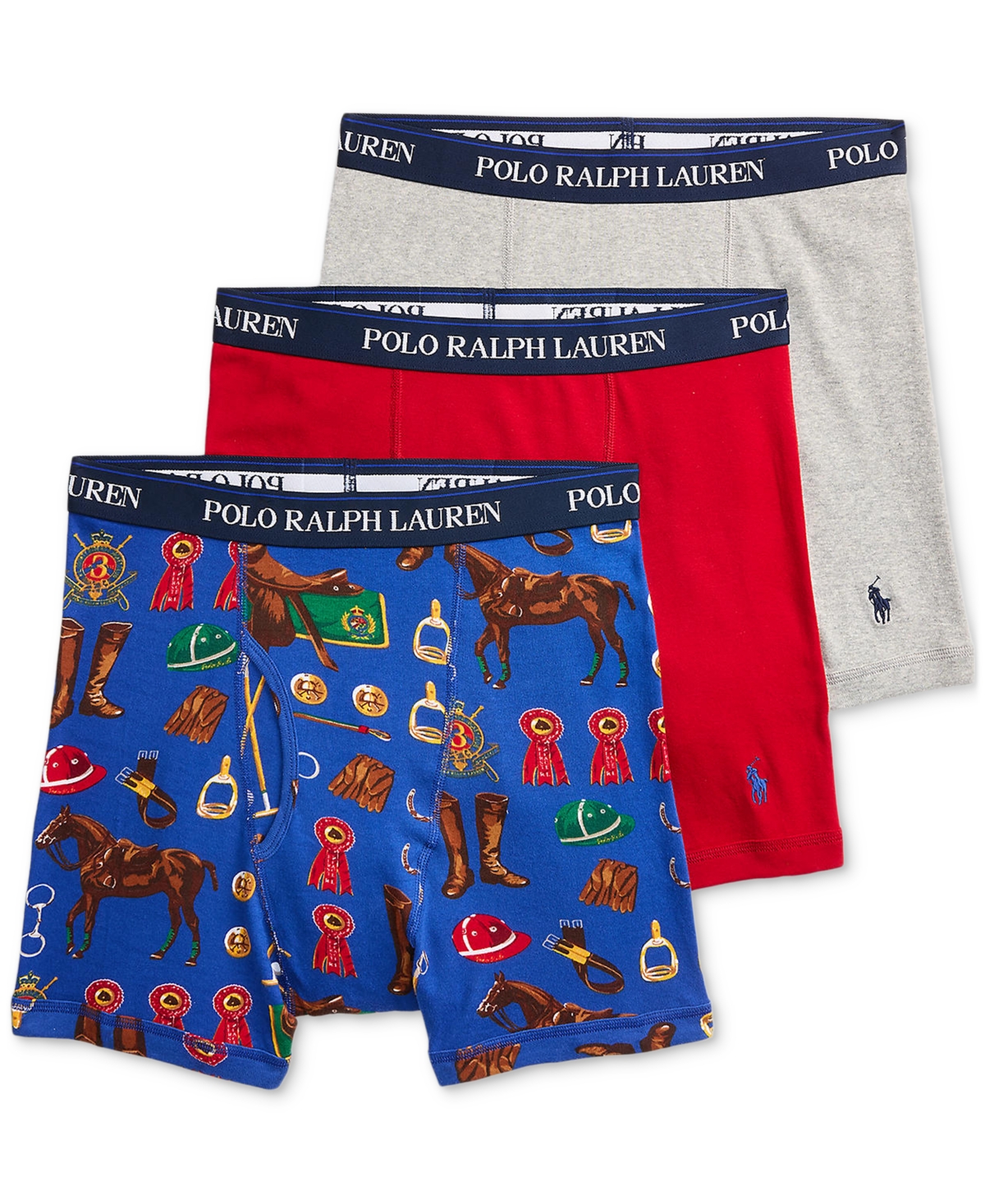 Polo Ralph Lauren Men's 3-Pk. Classic-Fit Boxer Briefs - RALPH RED, ANDOVER