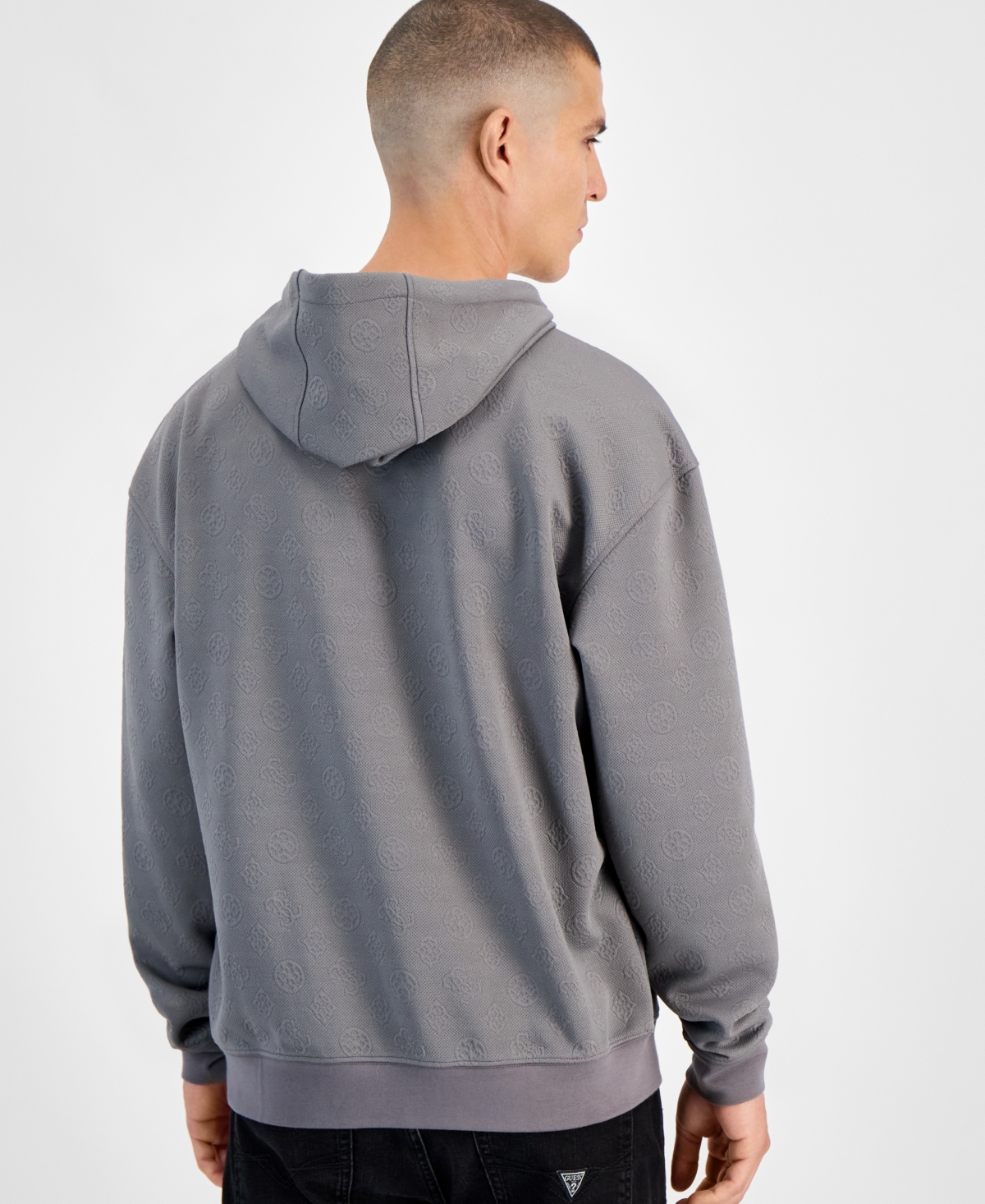 Guess Men's Peony Long Sleeve Quattro G Logo Hoodie