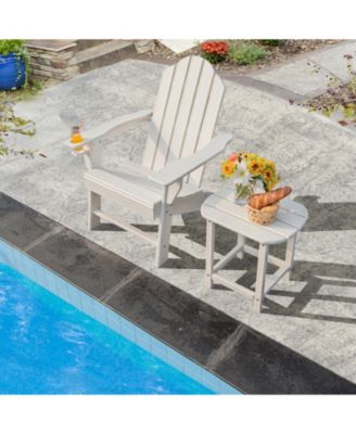 18 Inch Weather Resistant Side Table for Garden Yard Patio