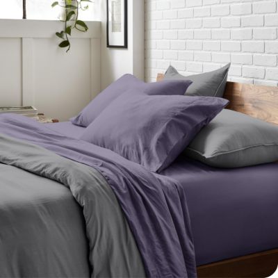 Ultra-Soft Sandwashed Microfiber 4 Piece Sheet Set, Queen