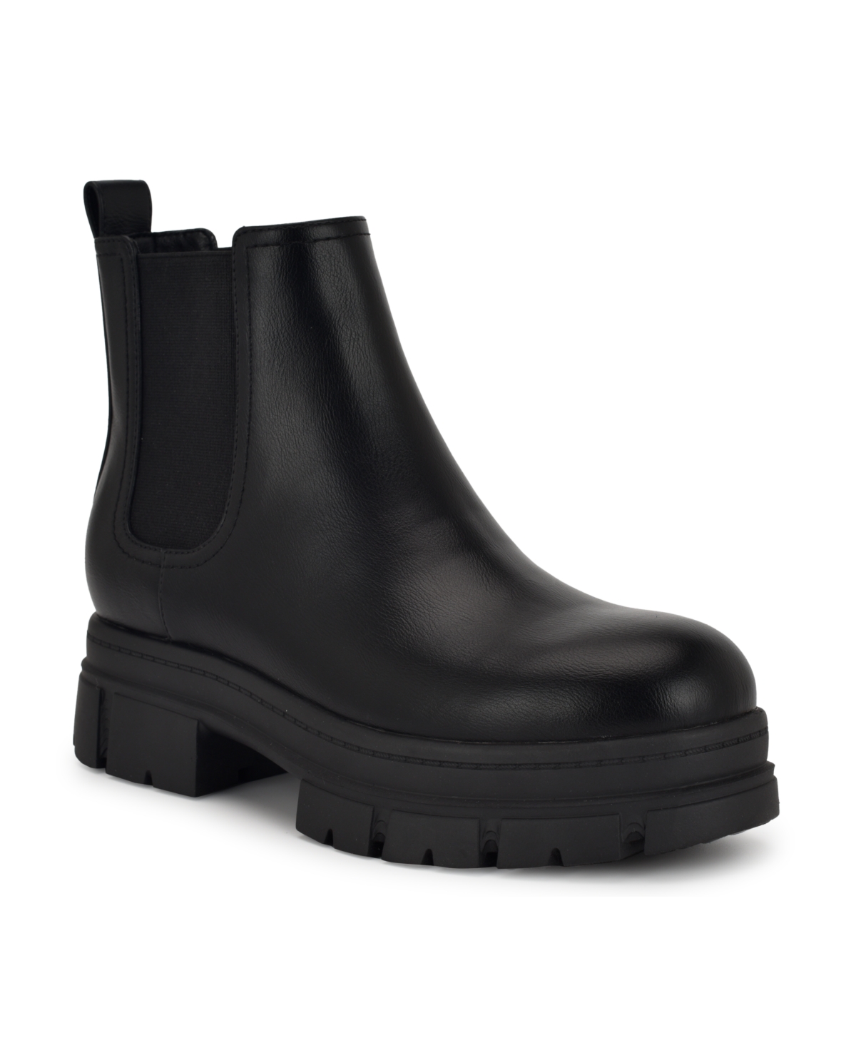 NINE WEST WOMEN'S KIMMA ROUND TOE LUG-SOLE CASUAL BOOTIES 