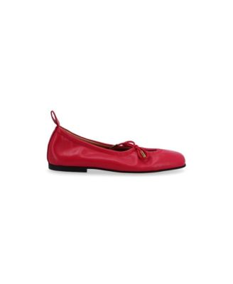 S100303-02 Rosalind Brown Leather Ballet Flats