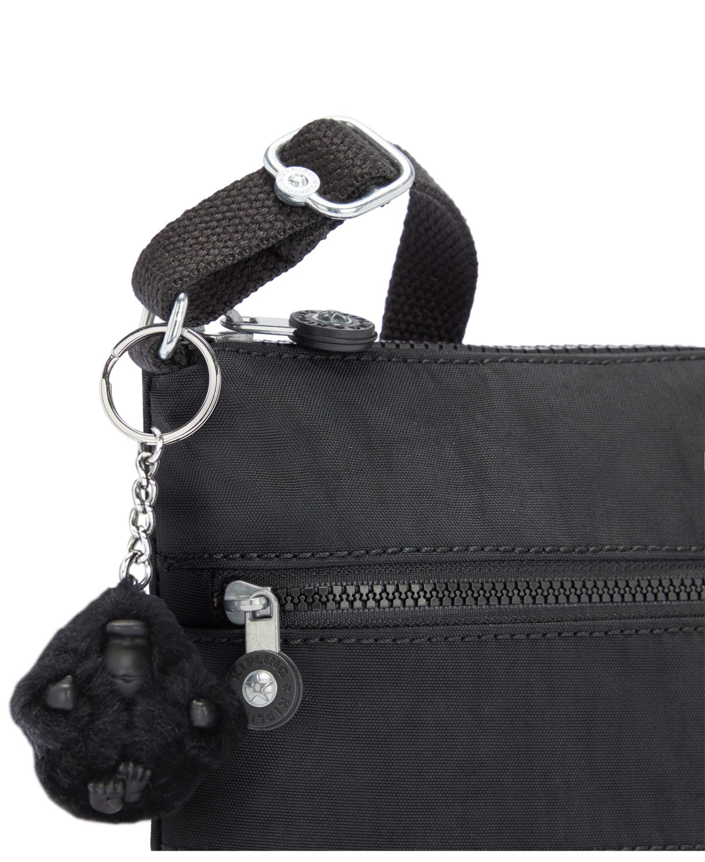 Женская сумка Kipling Keiko Small Crossbody, цвет: Чёрный / Серебряный — фото 5