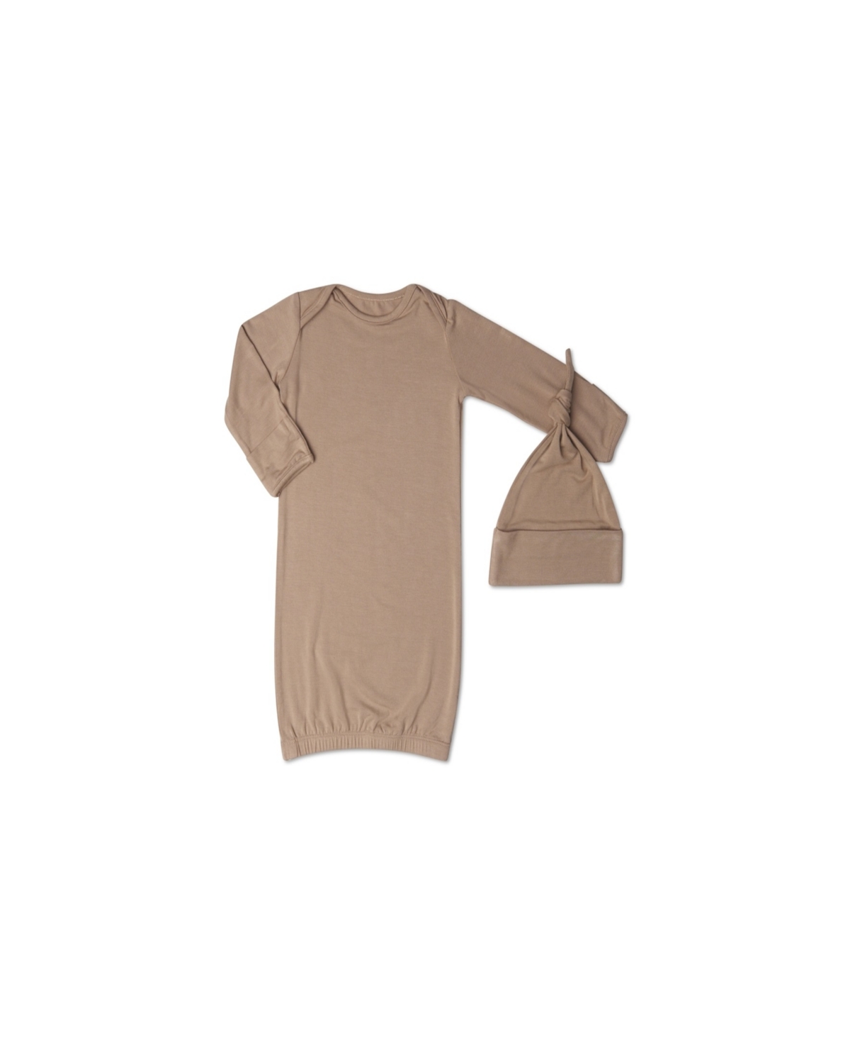 Baby Grey By Everly Grey Baby Girls Neutral Long Sleeve Gown & Hat Set