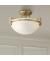 Mallot Modern Ceiling Light Semi Flush Mount Fixture 12 1/2" Wide Soft Gold 2-Light Marbleized Glass Bowl Shade for Bedroom Living Room