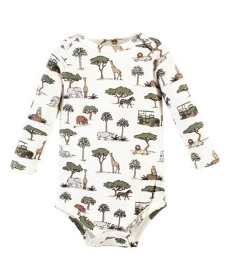 Essential Long-Sleeve Cotton Bodysuit Triple Set