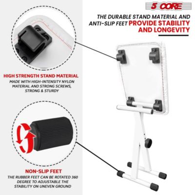 Keyboard Bench 2" Padded Cushioned Piano Stool Height Adjustable Guitar Seat Folding Portable - KBB 02 WH