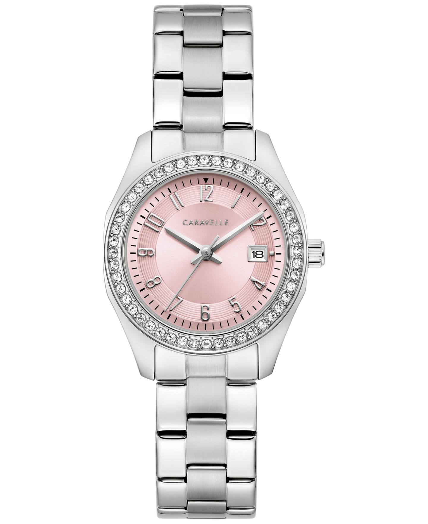 Женские часы Caravelle Stainless Steel Bracelet Watch 28mm — фото 1