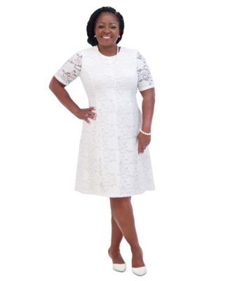 Short White Lace Dress - Macy's
