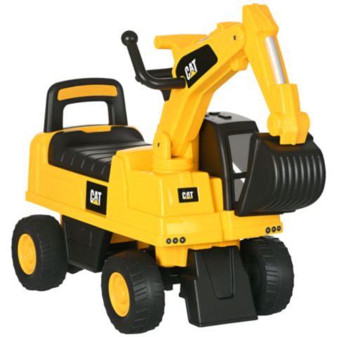 Детская игрушка Aosom Cat Licensed Excavator with Manual Shovel Ride-On Toy, 55 lbs Weight Capacity, Ages 18-36 Months