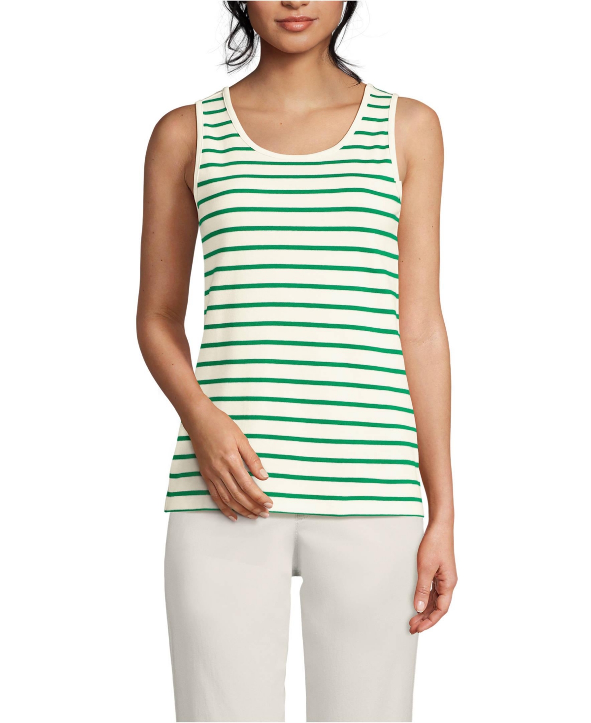 Lands' End Petite Cotton Tank Top