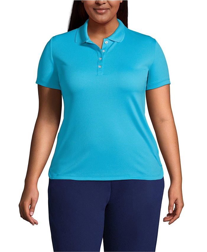Lands End Plus Size Short Sleeve Solid Active Polo Macy s