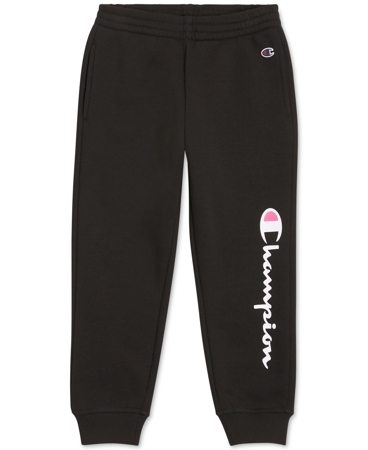 Champion Little Girls Fleece Crewneck Sweatshirt & Jogger Pants, 2 Piece Set