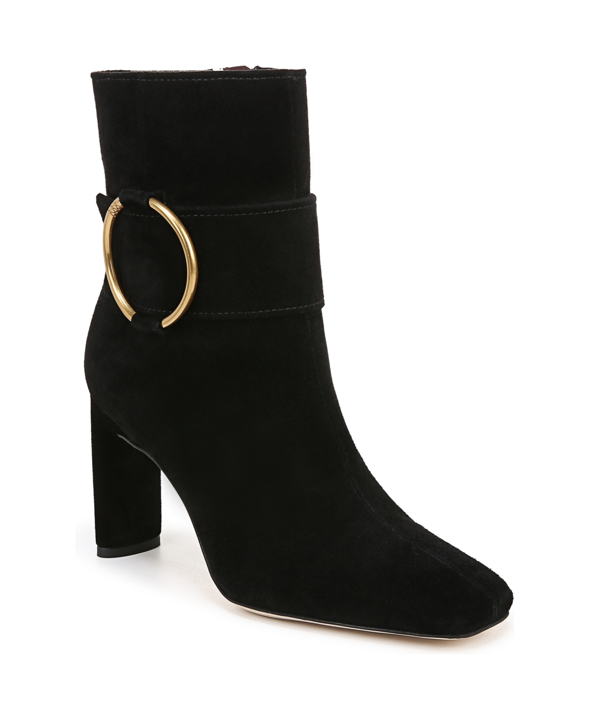 Franco Sarto Sarto By  Women's Flexa Elia Square Toe Dress Booties In Black Suede