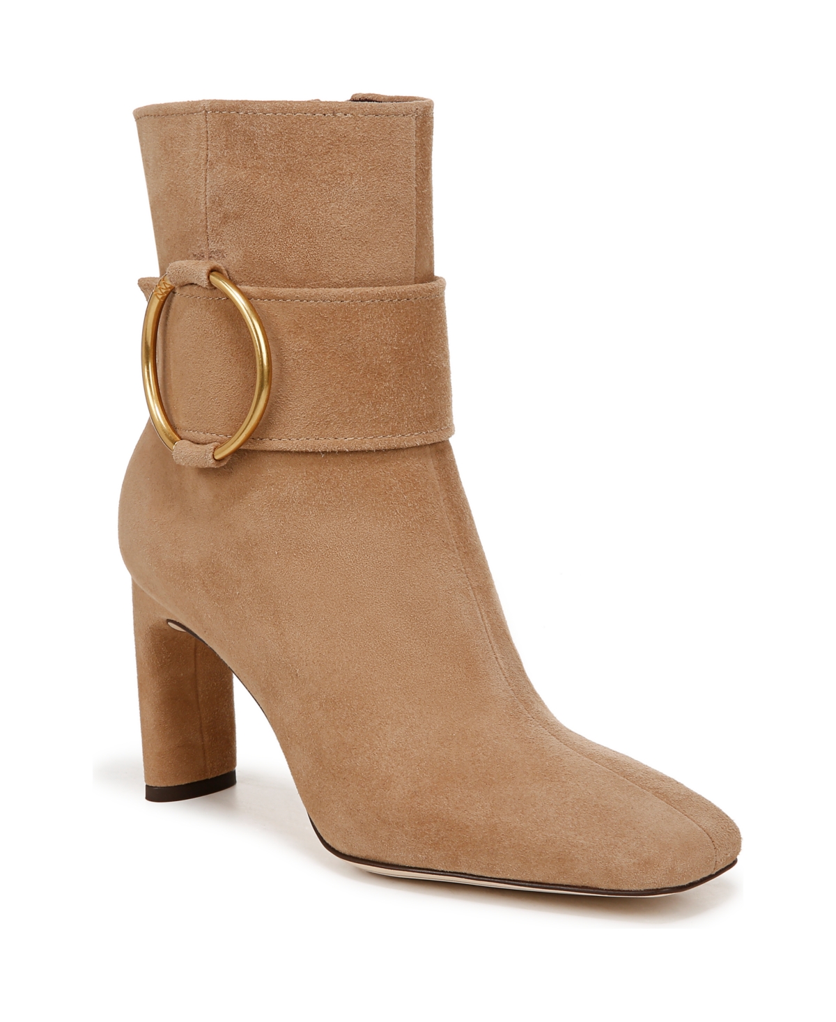 Franco Sarto Sarto by Franco Sarto Women s Flexa Elia Square Toe Dress Booties Tuscan Taupe Suede Smart Closet