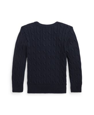 Boys 2-7 Cable-Knit Cotton Sweater