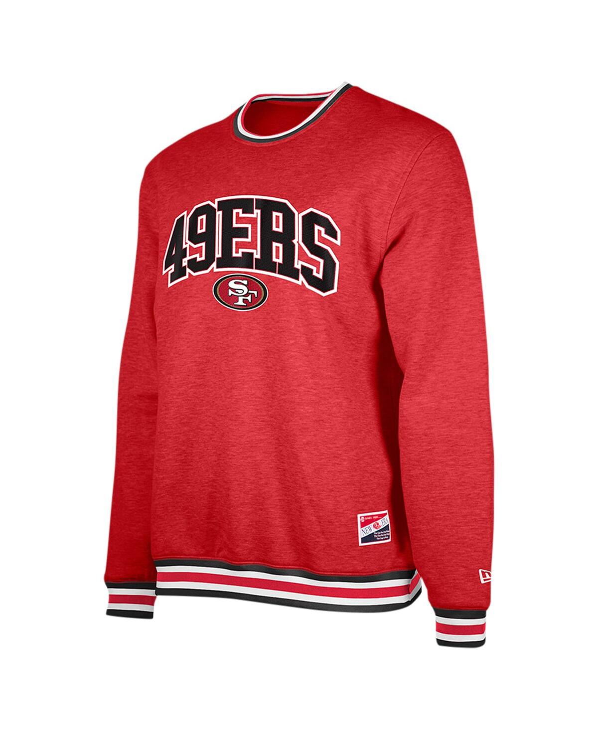 NEW ERA MEN'S SCARLET SAN FRANCISCO 49ERS BIG TALL PULLOVER SWEATSHIRT 
