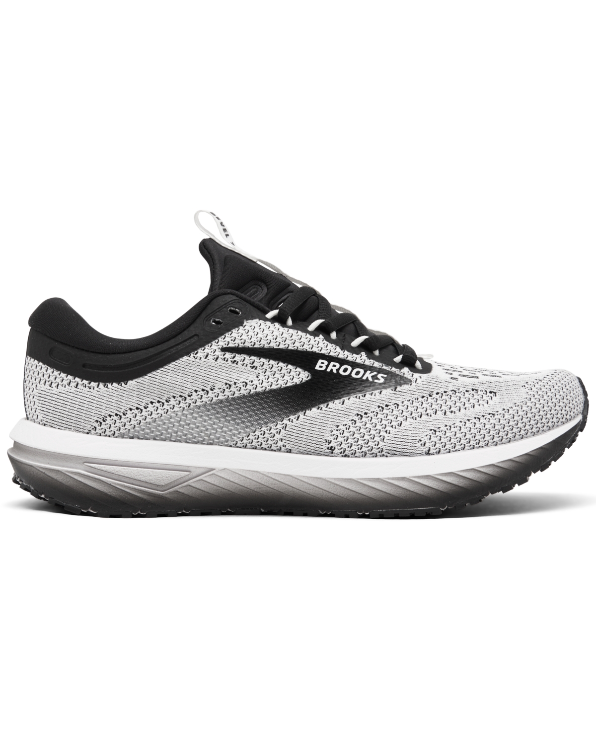 Brooks Women's Revel 7 Running Sneakers From Finish Line In White,black