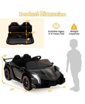 12V Licensed Lamborghini 4WD Kids Ride-on Sports Car with 2.4G Remote