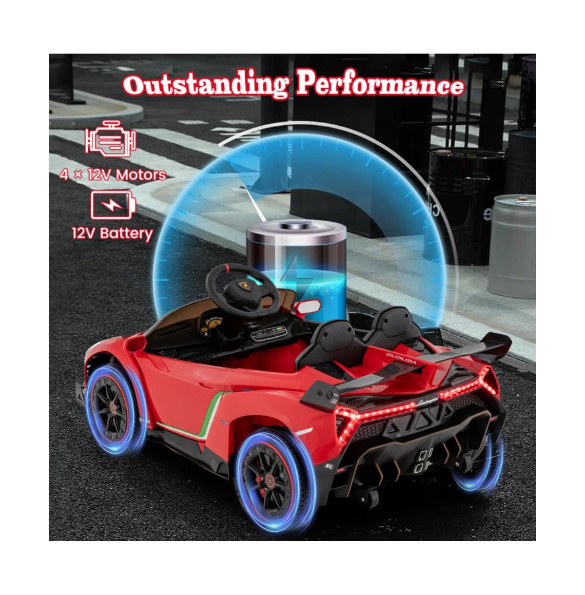 Vebreda 12V Licensed Lamborghini 4WD Kids Ride-on Sports Car with Remote